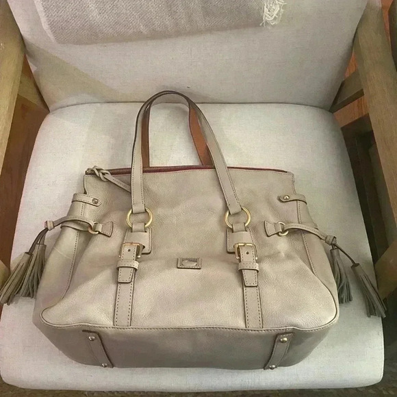 Dooney and Bourne Grey Florentine Large Satchel - Picture 2 of 13